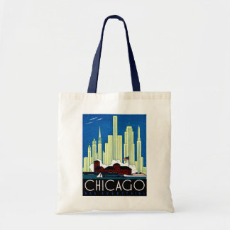 1930 Visit Chicago Poster Tote Bag