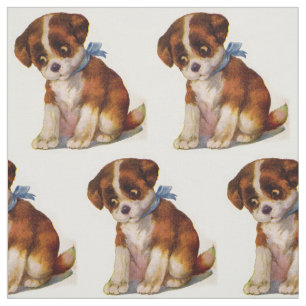 1930s adorable puppy no. 2 novelty print fabric