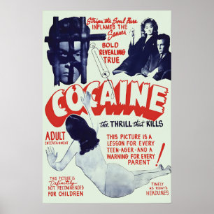 1930s anti drug poster - The thrill that