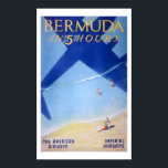 1930s Art Deco Aviation Poster<br><div class="desc">Wonderful recreation of a 1930s art deco poster for Imperial and Pan American Airways. Lovely colour and an amazing claim of "Bermuda in 5 Hours"</div>