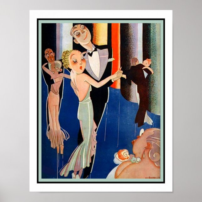 1930's Art Deco Dancing Couples Poster (Front)