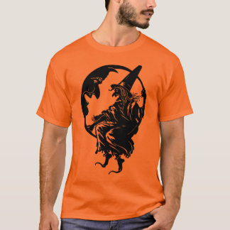 1930s Art Deco Witch and Moon T-Shirt