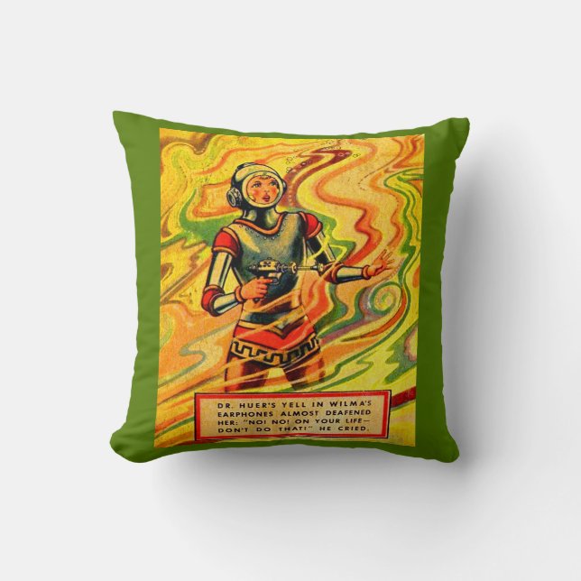 1930s Buck Rogers comic Wilma Deering Cushion (Front)