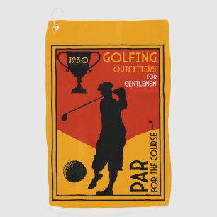 1930's Classic Golf Art Print Towel