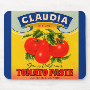 1930s Claudia tomato paste label Mouse Mat
