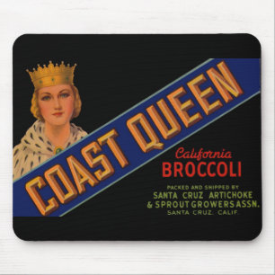 1930s Coast Queen broccoli crate label Mouse Mat