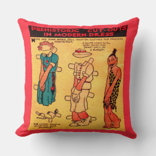 1930s comic strip paper doll Princess Wootietoot Cushion
