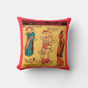 1930s comic strip paper doll Princess Wootietoot Cushion