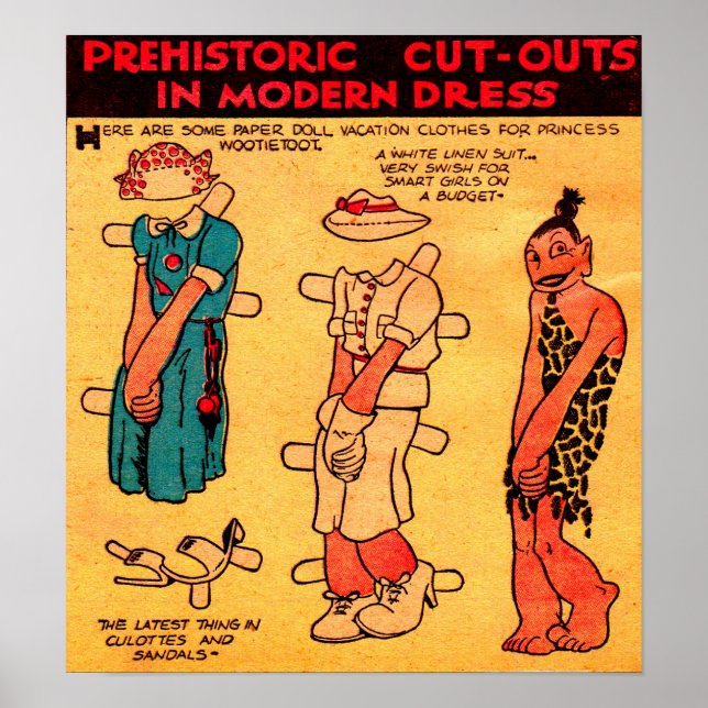 1930s comic strip paper doll Princess Wootietoot Poster (Front)