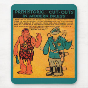 1930s comic strip paper doll Royal Guard of Moo Mouse Mat