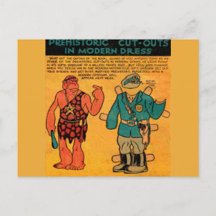 1930s comic strip paper doll Royal Guard of Moo Postcard