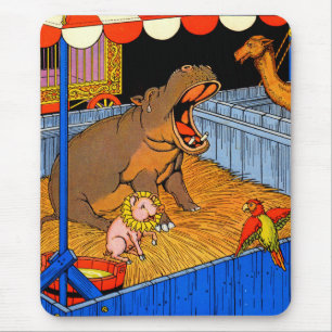 1930s crying hippopotamus and friends mouse mat
