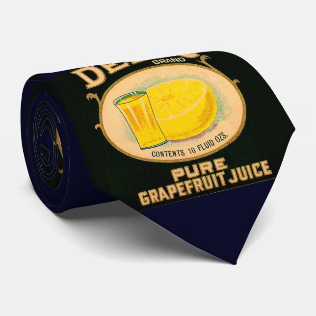 1930s Deer Brand Grapefruit Juice label print Tie (Rolled)