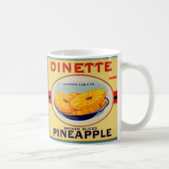 1930s Dinette pineapple brand label Coffee Mug (Right)