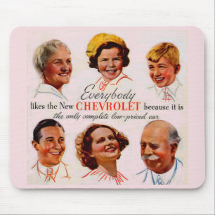 1930s Everybody Likes the New Chevrolet Mouse Mat