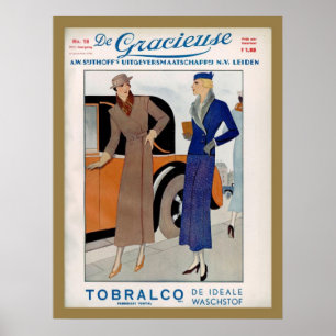 1930s Fashion Ad from a Dutch magazine 1933 Poster