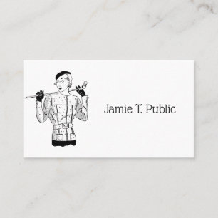 1930s Fashionable Lady Golfer with Golf Club Business Card