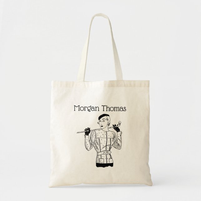 1930s Fashionable Lady Golfer with Golf Club Tote Bag (Front)