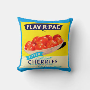 1930s Flav-R-Pac pitted cherries Cushion