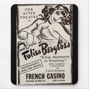 1930s Folies Bergere ad Mouse Mat