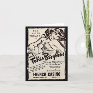 1930s Folies Bergere ad Note Card