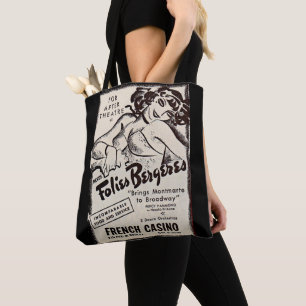 1930s Folies Bergere ad Tote Bag