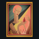 1930's.French, Art Deco, Pour Moi Perfume Poster<br><div class="desc">Art Deco Pour Moi Vintage Perfume Advertisement Poster.</div>