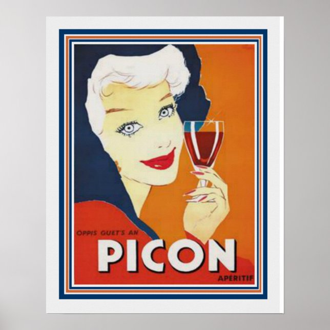 1930's French Picon Apertif Ad- 16x20 Poster (Front)