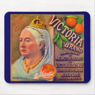 1930s fruit crate label Victoria brand oranges Mouse Mat