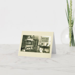 1930'S HAM RADIO OPERATOR SETUP AMATUER PHOTOGRAPH CARD