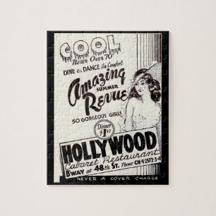 1930s Hollywood Cabaret Restaurant ad Jigsaw Puzzle