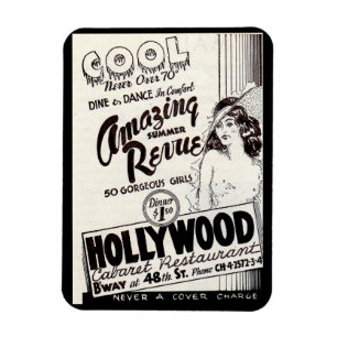 1930s Hollywood Cabaret Restaurant ad Magnet