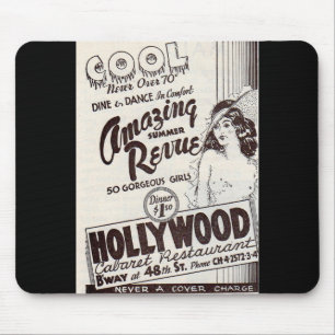 1930s Hollywood Cabaret Restaurant ad Mouse Mat
