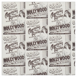 1930s Hollywood Cabaret Restaurant ad print Fabric