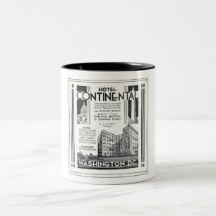 1930S HOTEL ADVERTISING WASH. D.C.  Two-Tone COFFEE MUG