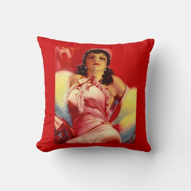 1930s hottie print cushion (Front)