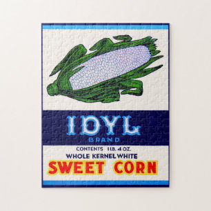 1930s Idyl Sweet Corn label Jigsaw Puzzle