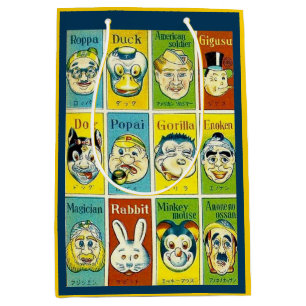 1930s Japanese game card print Medium Gift Bag