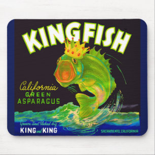 1930s Kingfish asparagus crate label Mouse Mat