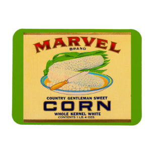 1930s Marvel canned corn label Magnet