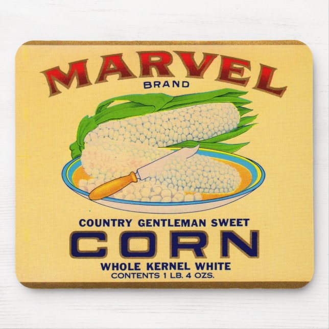 1930s Marvel canned corn label Mouse Mat (Front)