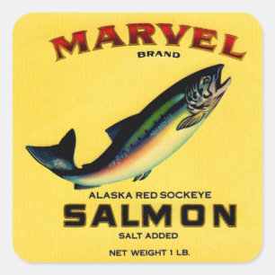 1930s Marvel salmon can label