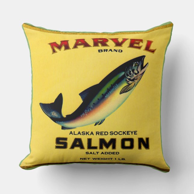 1930s Marvel salmon can label Cushion (Front)
