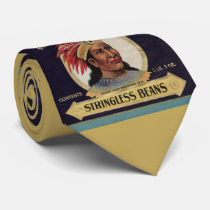 1930s Maryland Chief Stringless Beans label print Tie