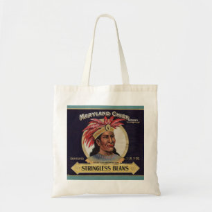1930s Maryland Chief Stringless Beans label Tote Bag