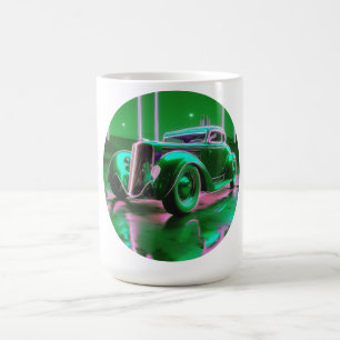 1930's Neon Green Street Rod Coffee Mug