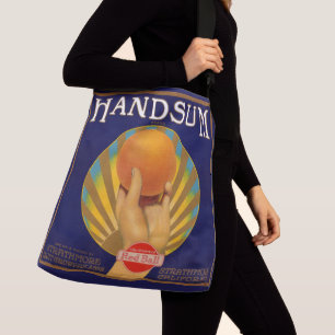 1930s orange crate label Handsum Crossbody Bag