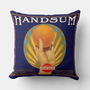 1930s orange crate label Handsum Cushion