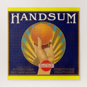 1930s orange crate label Handsum Jigsaw Puzzle