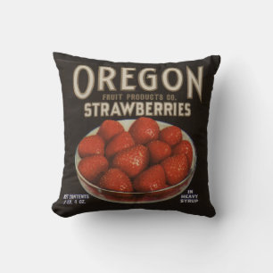 1930s Oregon Strawberries Cushion